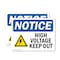 Signmission High Voltage Keep Out Sign, Vinyl Decal, 10in W x 7in L, 2PK OS-2PACK-NS-D-710-L-13508 - alternate 1